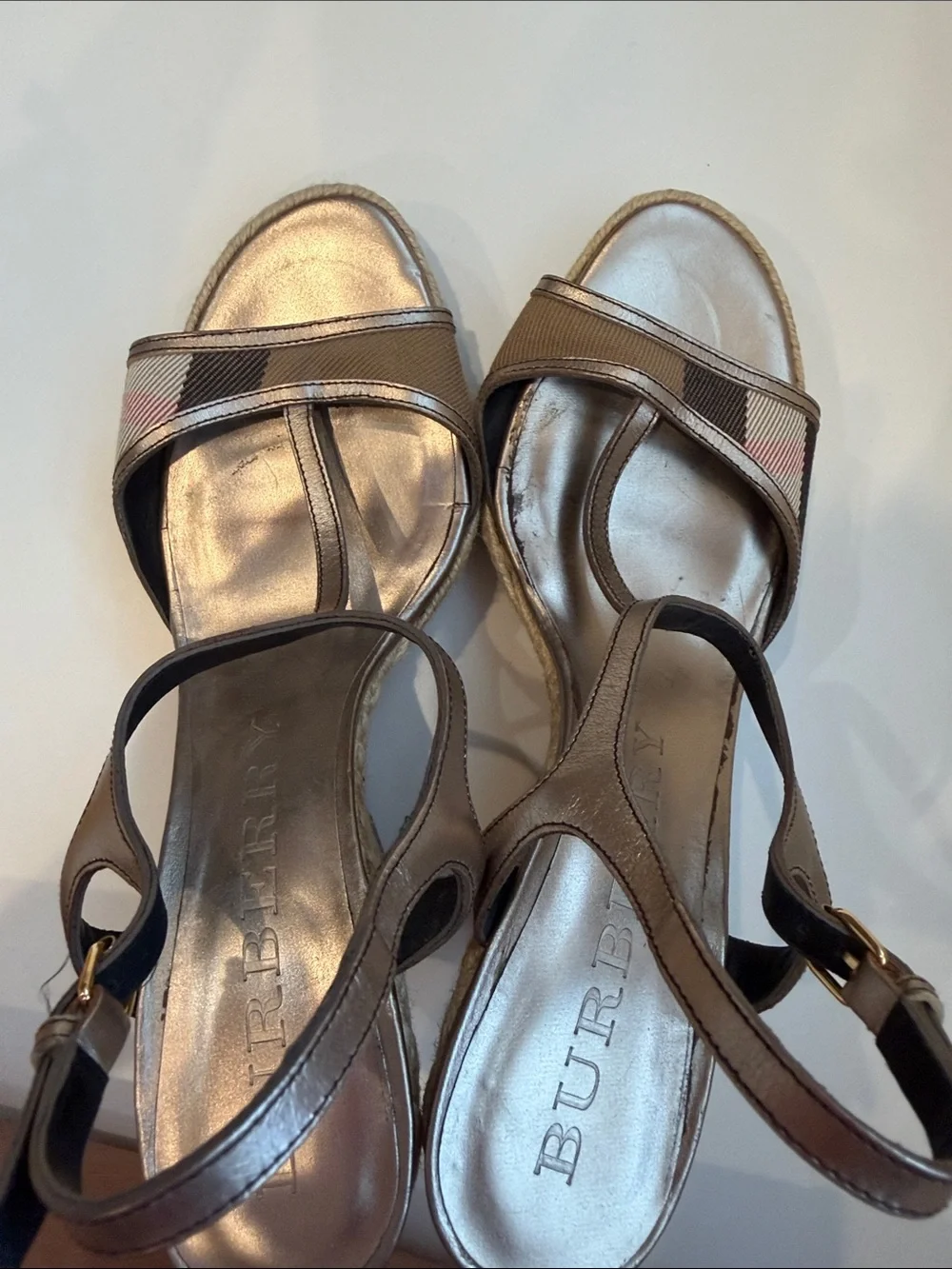Burberry metallic silver